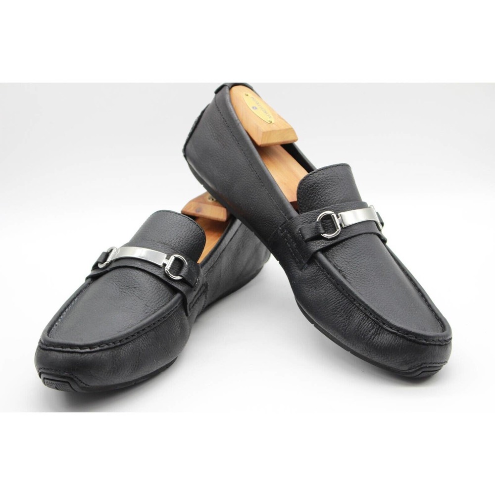 COLE HAAN Mens Somerset Black Pebbled Leather Bit Loafer c11835 US 13M EUC